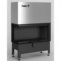 Kurtuve HEATRO 81LH ar melnu keramiku , ar kreiso sānu stiklu, ar durvju pacelšanu , 12kW , 810mm sērijas platums , h=450mm, dūmvada Ø 180mm