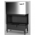 Kurtuve HEATRO 81 PH ar melnu keramiku , ar labo sānu stiklu, ar durvju pacelšanu , 12kW , 810mm sērijas platums , h=450mm, dūmvada Ø 180mm