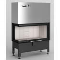 Kurtuve HEATRO 81LH ar kreiso sānu stiklu, ar durvju pacelšanu , 12kW , 810mm sērijas platums , h=450mm, dūmvada Ø 180mm