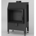 Kurtuve HEATRO 55 ar melnu keramiku , 9kW ,550mm sērijas platums , h=450mm, dūmvada Ø 180mm