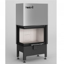 Kurtuve HEATRO 55LH ar kreiso sānu stiklu, ar durvju pacelšanu , 9kW , 550mm sērijas platums , h=450mm, dūmvada Ø 180mm