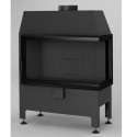 Kurtuve HEATRO 69 P ar melnu keramiku , ar labo sānu stiklu  , 11kW , 690mm sērijas platums , h=450mm, dūmvada Ø 180mm