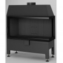 Kurtuve HEATRO 81 P ar melnu keramiku , ar labo sānu stiklu  , 12kW , 810mm sērijas platums , h=450mm, dūmvada Ø 180mm